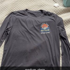 SHEIN Charcoal Long Sleeve Men's Tee